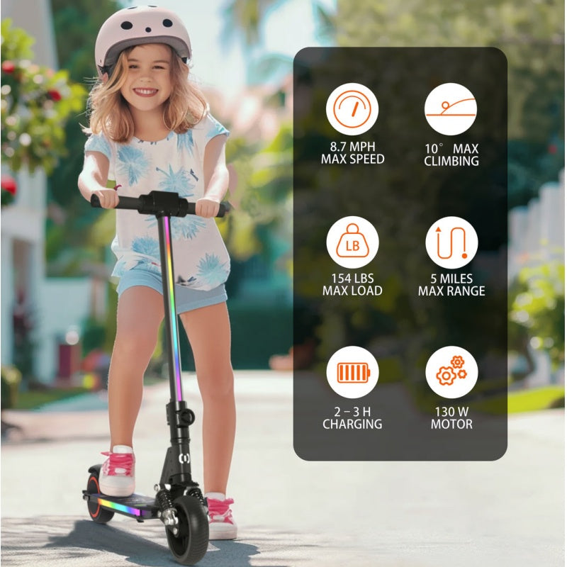 Simate S5 Kid's Flash Light scooter electric 130W motor 24V 2.5Ah battery