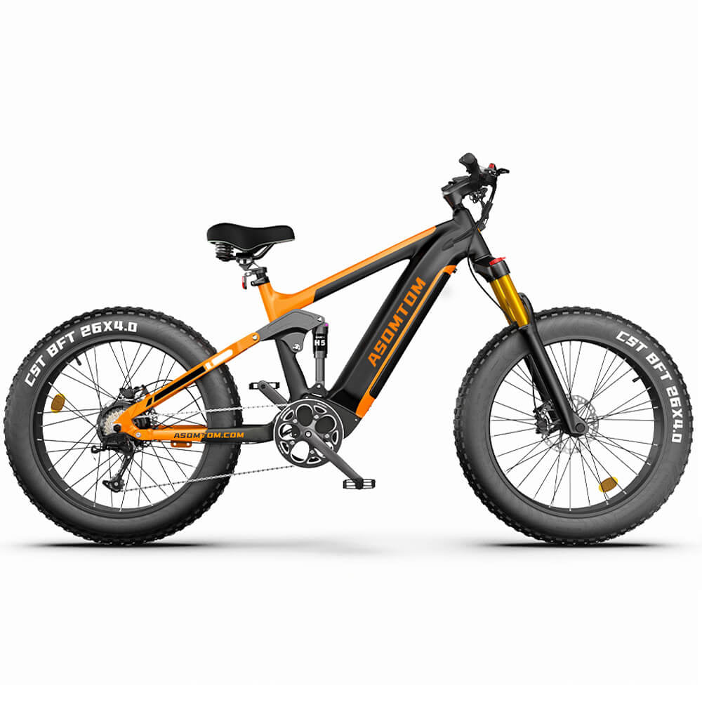 hidden electric motor for bicycle ASOMTOM SR6 26" Fat Tire All-Terrain Electric Bike 750W Motor 48V 16Ah – EbikeScooterMall