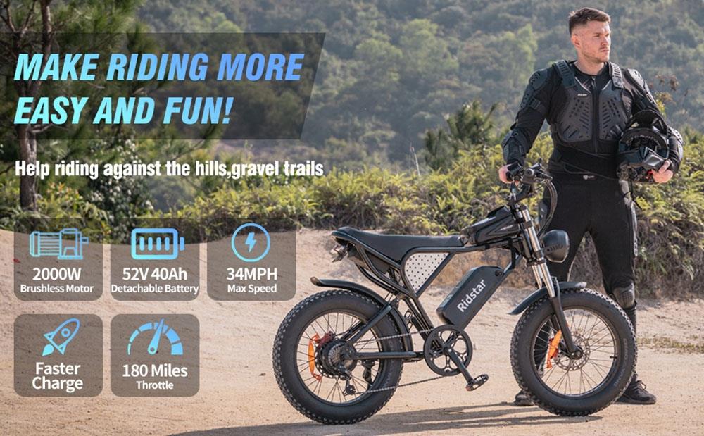 Ridstar E Bike Q20 Pro: The Ultimate Fat Tire Electric Bike for Adventure Seekers