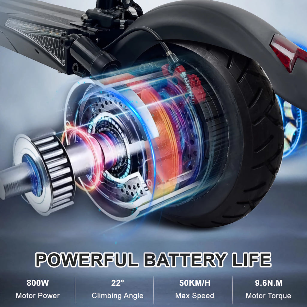 Emoko HVD-3 Electric Scooter 800W 48V 15AH, 10 inch Honeycomb Tyre, Max Speed 45KM/H, 50KM Max Range