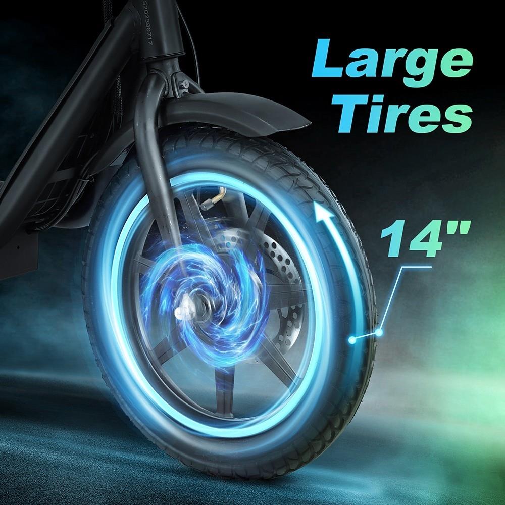 AE86-ORIGIN M5 Elite 14" Electric Scooter 500W Motor 48V 13Ah Seat and Cargo Carrier