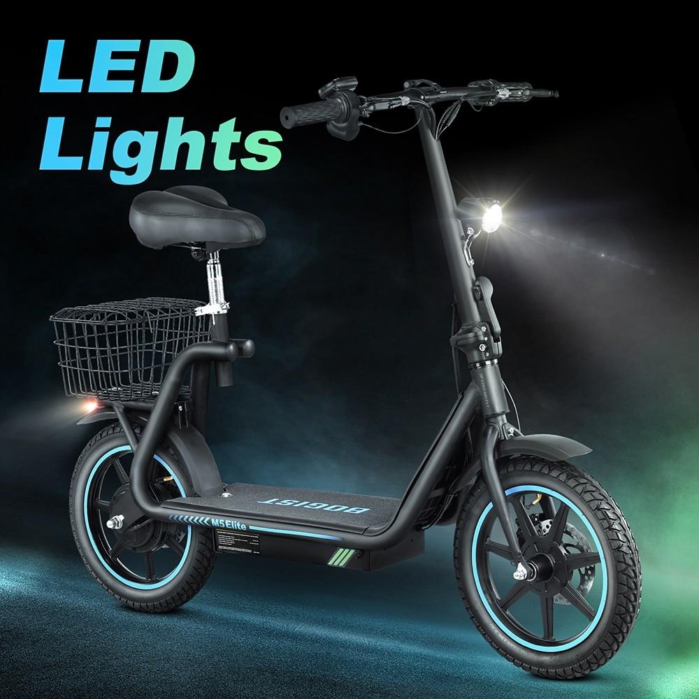 AE86-ORIGIN M5 Elite 14" Electric Scooter 500W Motor 48V 13Ah Seat and Cargo Carrier