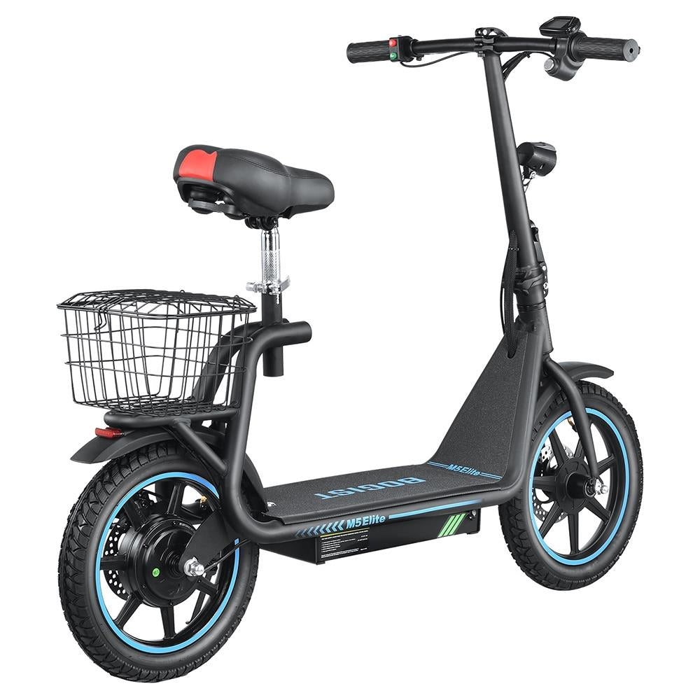 AE86-ORIGIN M5 Elite 14" Electric Scooter 500W Motor 48V 13Ah Seat and Cargo Carrier