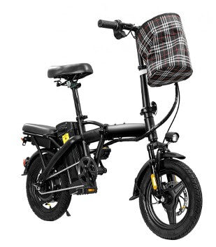 HEZZO T5 Folding Bike with Shopping Basket – Compact and Convenient for Urban Commuting