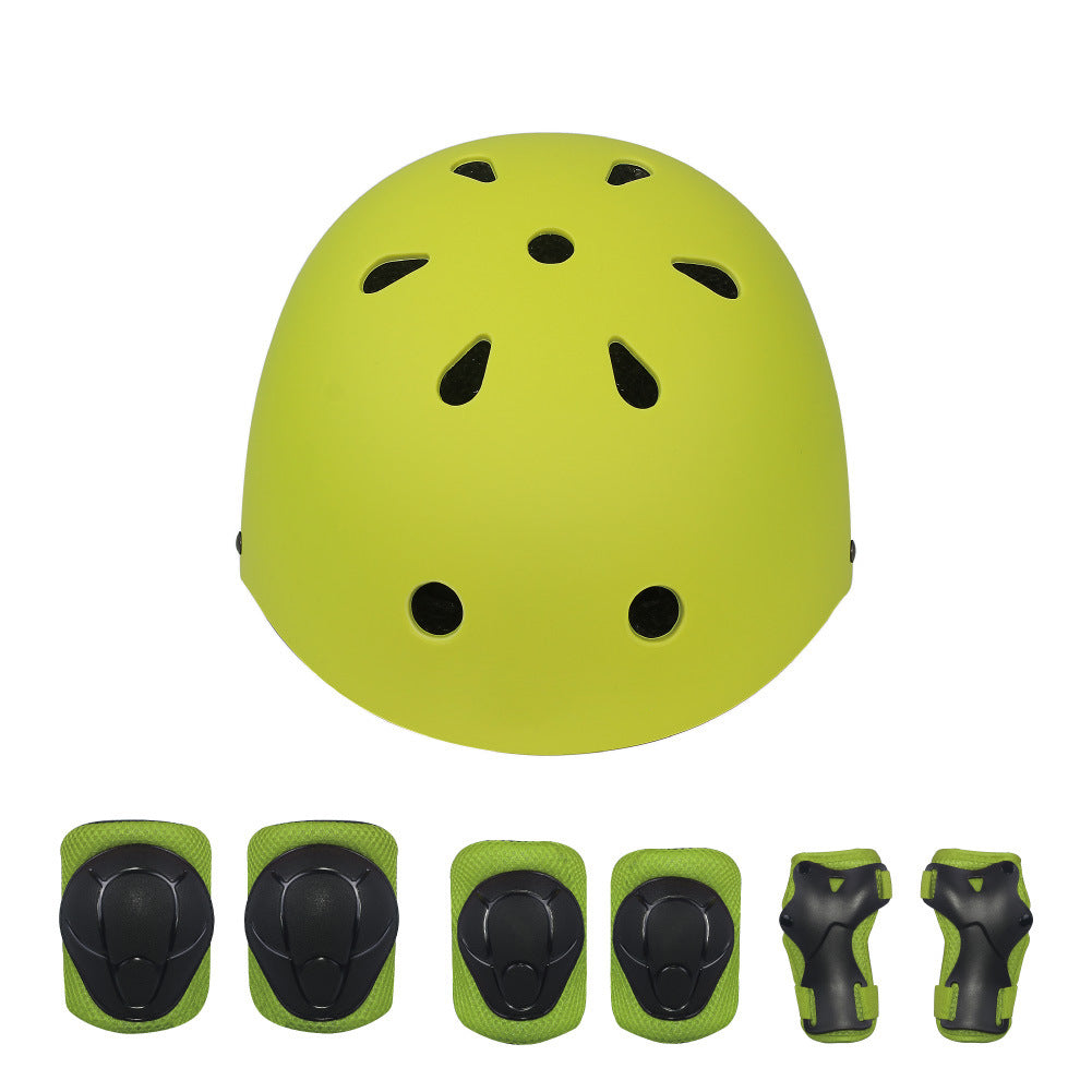 Kids Bike Helmet Set Skateboard Knee Pads Wrist Guards