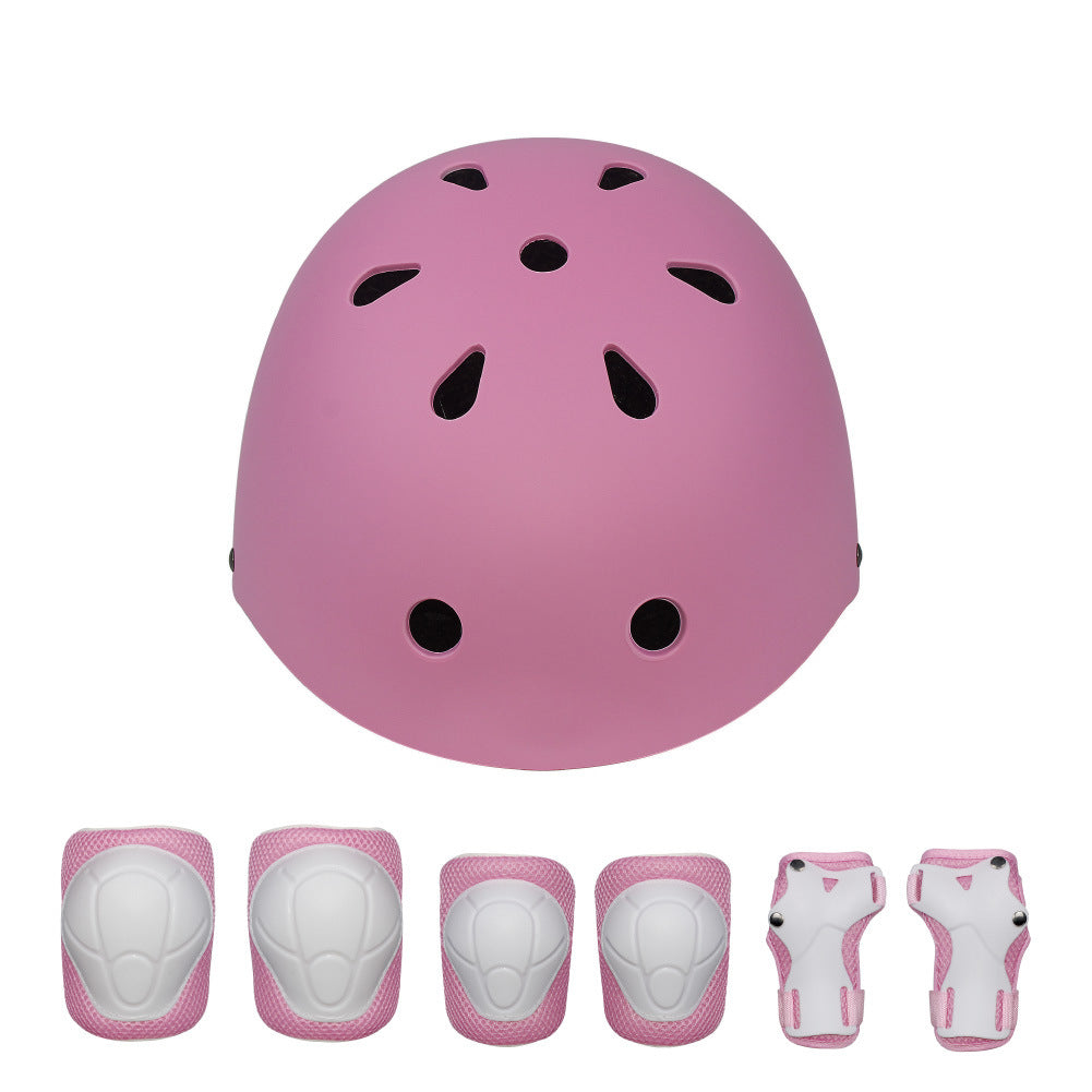 Kids Bike Helmet Set Skateboard Knee Pads Wrist Guards