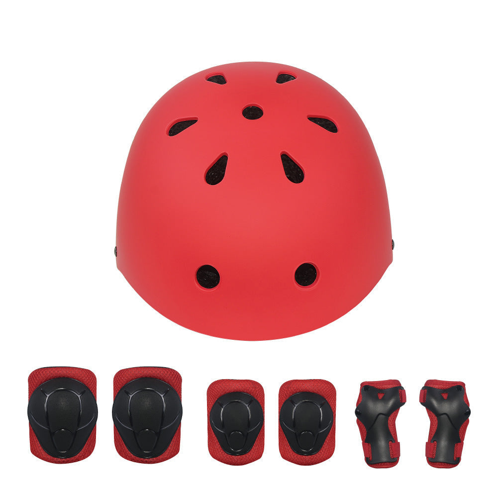 Kids Bike Helmet Set Skateboard Knee Pads Wrist Guards