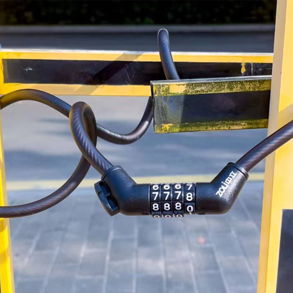 Emoko Lock Cable Lock, Set Your Own Combination Bike Lock, 6 ft. Long, Black