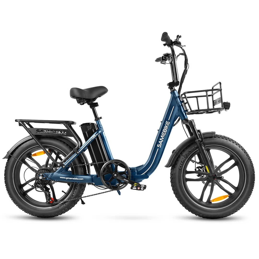 SAMEBIKE C05 Pro Step-Through Foldable Fat Tire Ebike | Powerful, Comfortable & Convenient Ride