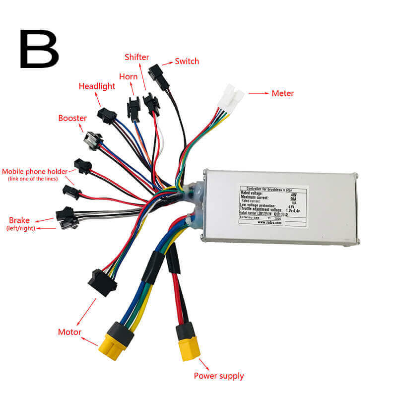 CMACEWHEEL 48V 36V Controller For Electric Bike Cmacewheel 20A 18A Ebike Dual Motors Controllers