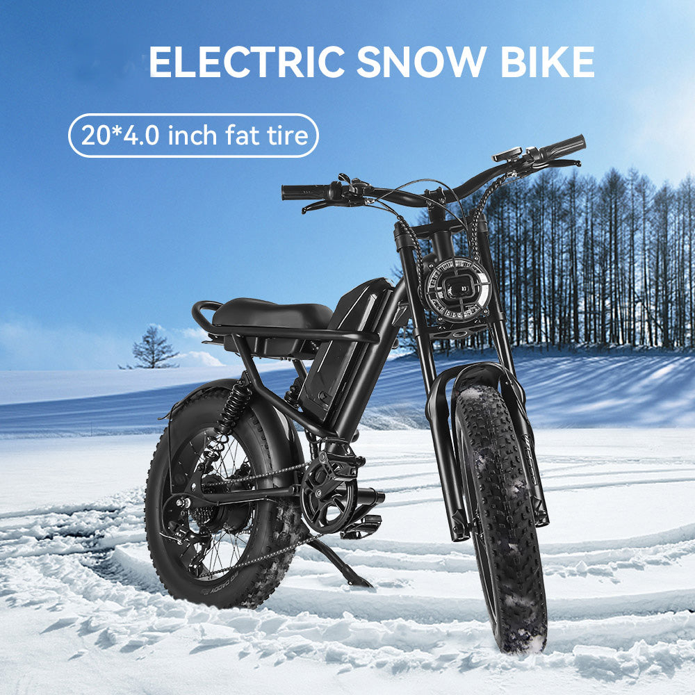 electric snow bicycle IDPOO IM-J1 20" Fat Tires Electric Bike 500W Brushless Motor 48V 15Ah – EbikeScooterMall