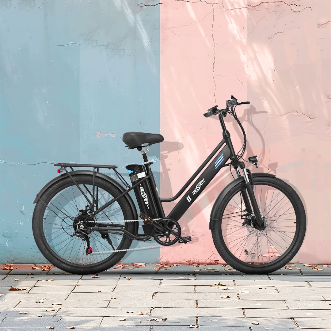 OneSport OT18-2 step-through city ebike black